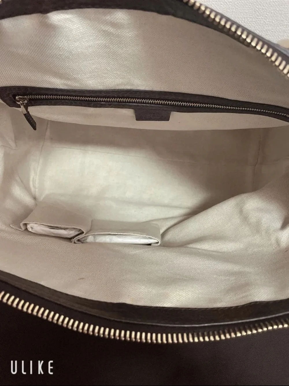 Gucci Beige & Brown Monogram Canvas Satchel